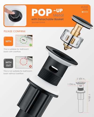 Waterfall Bathroom Faucet 2 or 3 Holes, Matte Black Bathroom Sink Faucet, 4 Inch Centerset Faucets, 2 Handles Waterfall Vanity Faucets, Pop Up Drain Assembly Included - color: Matte Black
