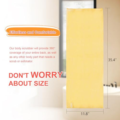 Exfoliating Washcloth, Exfoliating Shower Towel, Exfoliating Body Cloth, 6 PCS, Flame & Saffron