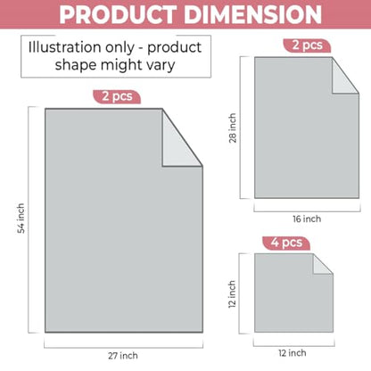 QUBA LINEN Pack of 8 Towels Set, 2 Large Bath Towels, 2 Hand Towels, 4 Wash Cloths, 100% Cotton, Lighter Weight, Quicker to Dry, Super Absorbent, Perfect for Bathroom (Pink) - color: Pink