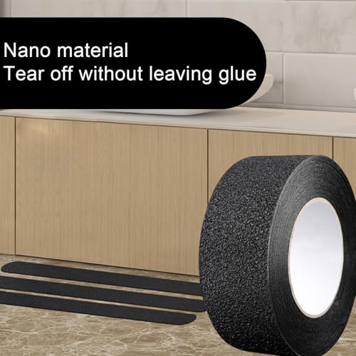 Non Slip Tape Safety Waterproof Non Skid Stair Treads | Safety Tape for Home, Bathroom, Kitchen, Floor, Outdoor, Public Restroom, Pool, Entrance, Aisle - color: Transparent Q pattern 2.5cm*5m