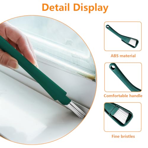 Gap Cleaning Brush for Narrow Spaces, Tile Gap Scrubber, Compact Crevice Cleaning Tool for Window Tracks, Appliances, and Household Use - color: Greener