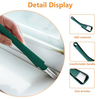 Gap Cleaning Brush for Narrow Spaces, Tile Gap Scrubber, Compact Crevice Cleaning Tool for Window Tracks, Appliances, and Household Use - color: Greener