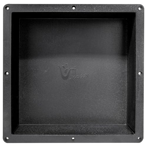 Shower Niche Insert Tile Ready, Black Recessed Bathroom Niche for Shower Wall, 15.65" L x 15.65" W x 4" D Shower Shelf for Inside Shower, Shampoo & Toiletries Storage, Easy to Installation Never Leak - size: 15.65" L x 15.65" W x 4" D