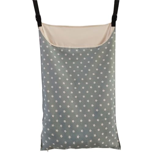 Adjustable Space Saving Door Hanging Laundry Hamper Bag Dorm Laundry Bag,Wide Open Top Over The Door Laundry Hamper with Free Hanging Hooks