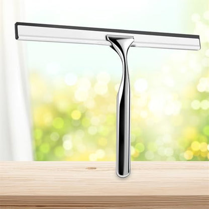 Stainless Steel Shower Scraper Shower Mirror Squeegee Antiskid Handle Corrosion Resistance for Bathroom Tool,Silver,Style D - size: Style D