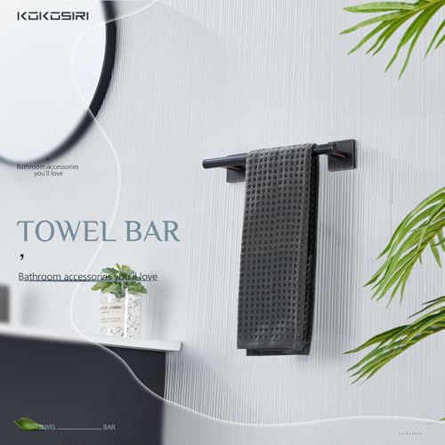 KOKOSIRI Towel Rings 9-Inch Bathroom Hand Towel Rack Wall Mount Towel Bar Oil Rubbed Bronze Stainless Steel Bathroom Hardware Kitchen Storage, B4005ORB-L9 - color: Oil Rubbed Bronze