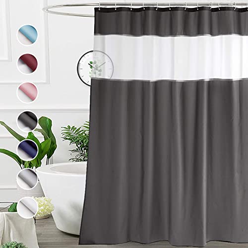 UFRIDAY 72 by 72 Inches Shower Curtain Dark Grey and White Color, Fashion Shower Curtain Liner - color: Dark Gray, size: 72"W x 72"L (Pack of 1)