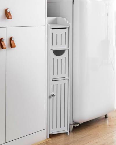 AOJEZOR Small Bathroom Storage Cabinet: No Drill for Narrow Space Renters