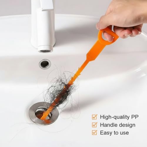 Sink Plunger, Mini Plunger with Short Handle & Drain Clog Remover, Easy to Use Powerful Unclogging Tool for Kitchen Sink, Shower Tub, Bathroom Drains, Bath
