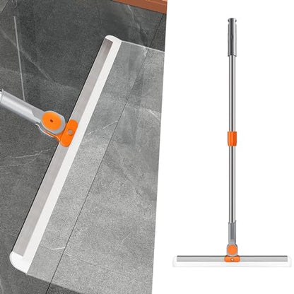 Floor Squeegee, Fast Cleansing Floor Squeegee Broom, Multifunction Long Telescopic Handle Floor Squeegee Scrubber, Floor Squeegee Broom for Shower Bathroom Window