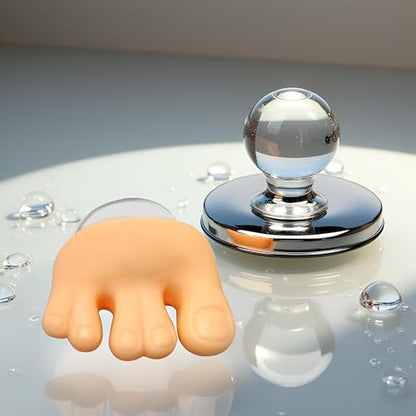 Funny Toe Foot Shape Toothbrush Holder with Suction Cup Home Bathroom Toothbrush Holder Cable Line Organizer with Sucker Toothbrush Holders