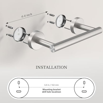 Toilet Paper Holder & Towel Holder, Bathroom Hardware Set-SUS304 Stainless Steel Double Post Pivoting Tissue Roll Holder and Hand Towel Ring Set for Bathroom, RV, Brushed Nickel - color: Brushed Nickel