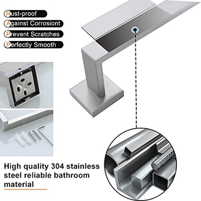 YACVCL 5-Piece Bathroom Hardware Accessories Set 23.6 inch Towel Bar Towel Rack Sets Modern Towel Ring Kit Stainless Steel Wall Mounted (Brushed Nickel) - color: Brushed Nickel
