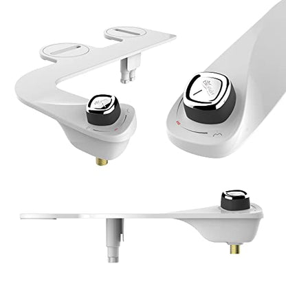Bio Bidet SlimEdge 2 Pack Bidet Attachment for Toilet, Non Electric, Self Cleaning Dual Nozzles for Front and Rear Cold Water Wash, Adjustable Water Pressure, Ultra Thin Design, White - size: 2 Pack