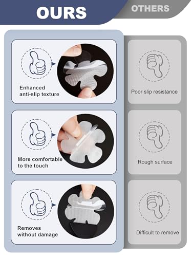 Secopad 36PCS Snowflake Non Slip Bathtub Stickers with Scraper, Clear | Original Large Anti-Slip Treads, Comfortable PEVA Material, Strong Adhesive, Easy to Use, For Bath Tubs, Showers & Stairs - color: Clear