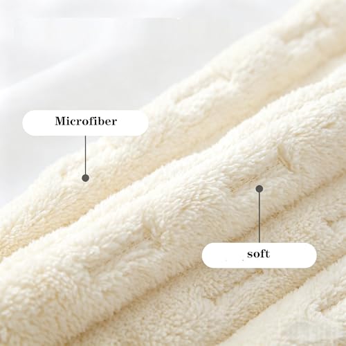 3 Pack Microfiber Hand Towels for Bathroom with Hanging Loops Quick Dry Small Towel Set for Bathroom Kitchen 14 x29.6inch(Beige) - color: Beige