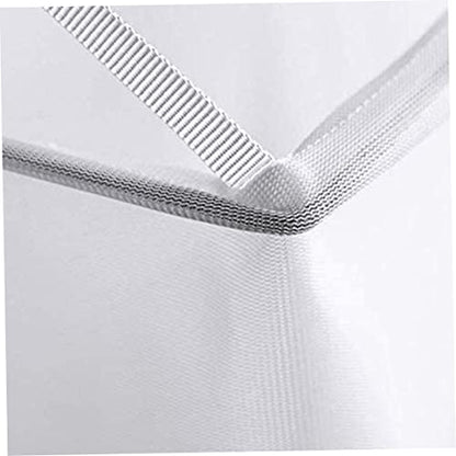 2 Pack Mesh Hanging Laundry Hamper Bag Over The Door Closet Organizer Hanging Clothes Basket Folding Door Hooks with Handles White laundry bag
