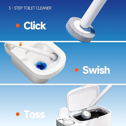 CTIME - 36 Replacement Toilet Brush Heads, Suitable for Bathrooms and Toilets - size: 36 replacement heads