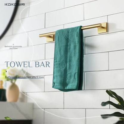 KOKOSIRI Hand Towel Bar Bathroom Towel Holder for Bath Kitchen Cabinet Towel Rails 16 Inch Brushed Gold Stainless Steel B4005BG-L16 - color: Brushed Gold, size: 16-Inch
