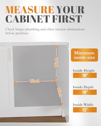 Pull Out Trash Can Under Cabinet, Under Sink Slider for 7-11 Gal Bins | Heavy Duty Sliding Garbage Can Organizer with Smooth Slides, Requires 12.5"W x 17.5"H Opening, Black(Bin Not Included) - color: Black