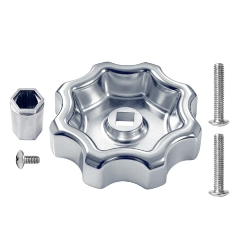 Outdoor Faucet Handle Replacement,Compatible with Outdoor Faucets | Adapter Fits 8 or 12-Point Broaches,Compatible with 3/8" Square Stems,Rust-Resistant Metal,Screws Included