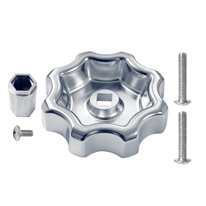 Outdoor Faucet Handle Replacement,Compatible with Outdoor Faucets | Adapter Fits 8 or 12-Point Broaches,Compatible with 3/8" Square Stems,Rust-Resistant Metal,Screws Included