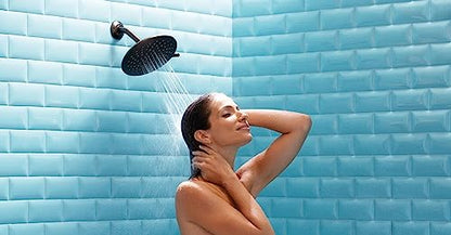 Moen S6320ORB Velocity Two-Function Rain Shower Shower Head with Immersion Technology for a High-Pressure Rinse, 8-Inch, Oil Rubbed Bronze - color: Oil Rubbed Bronze, style: Basic