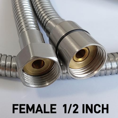 Shower Hose Flexible Stainless Steel Handheld Shower Head Attachment Hose, 69 Inch, Brushed Nickel - color: Brushed Nickel, size: 69-Inch