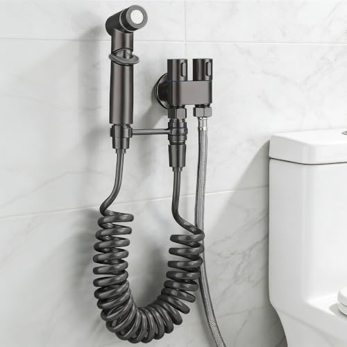Handheld Bidet Sprayer for Toilet, Stainless Steel with Adjustable Pressure Valve & 78-Inch Hose, Easy Installation Sprayer Kit for Feminine Wash, Muslim Shower & Diaper Cleaning