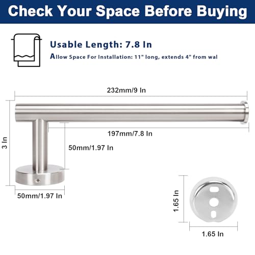 NearMoon Hand Towel Holder/Towel Ring, Thicken Stainless Steel Hand Towel Bar for Bathroom, Rustproof Wall Mounted Towel Rack, Contemporary Style Bath Accessories, 9 Inch (1 Pack, Brushed Nickel) - color: Brushed Nickel