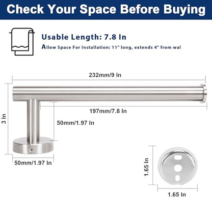 NearMoon Hand Towel Holder/Towel Ring, Thicken Stainless Steel Hand Towel Bar for Bathroom, Rustproof Wall Mounted Towel Rack, Contemporary Style Bath Accessories, 9 Inch (1 Pack, Brushed Nickel) - color: Brushed Nickel