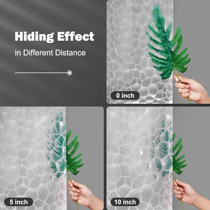 UFRIDAY Clear Shower Stall Curtain Liner 36 x 72 inches,3D Water Cube Small Size Shower Curtain with 2 Heavy Magnets Water Resistant for Shower Stall Bathtubs, Semi Transparent - color: Cube Clear, size: 36"W x 72"L (Pack of 1)