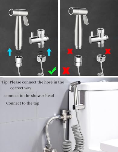 Spring Flexible Shower Hose,ABS Bathroom Spiral Flexible Telescopic Shower Hose for Toilet Faucet, Bidet Sprayer, Hand Shower,Standard G1/2 Connectors(Gray) - color: gray shower hose