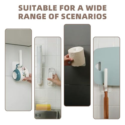 Strong Transparent Adhesive Hooks, 2-Pack No Drill, Removable Self-Adhesive Wall Hooks for Bathroom Damage-Free Hooks for Hanging Towels - color: White 2-Pack