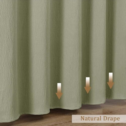 Aiyufeng Fabric Green Extra Long Shower Curtain for Bathroom, 3D Textured Shower Curtain 96 Inch Long Soft Cloth & Hotel Spa Quality, Large Hotel Bathroom Curtain Boho Style, 72x96 Inches - color: Green, size: 72"W x 96"L (Pack of 1)