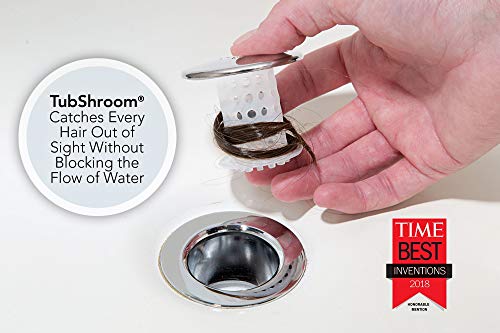TubShroom and SinkShroom Drain Protectors Hair Catchers for Bathtubs and Sinks, Chrome - color: Chrome