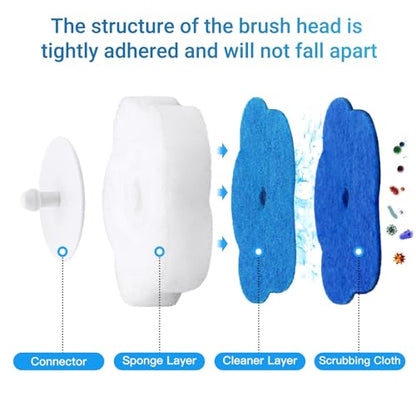 Disposable Toilet Brush Holder Set Toilet Wand (Pack of 2) Toilet Cleaner Scrubber with 24 Refills - size: 2 brushes+24 Refills