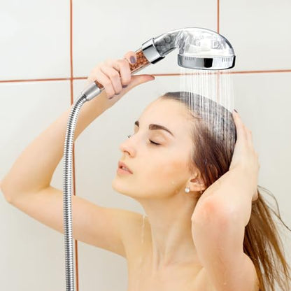 Filtered Handheld Shower Head - High Pressure 3 Spray Setting Showerhead Filter For Hard Water - For Dry Skin & Hair - style: A - Handheld Shower
