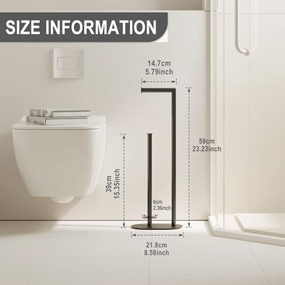 Black Toilet Paper Holder is Crafted from Premium Metal Material,ensuring it Remains Rust-Proof and Durable Over Years of use. - color: Matte Black