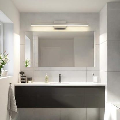 Joossnwell Brushed Nickel Bathroom Vanity Light Fixture Over Mirror | Dimmable 5CCT Modern Bathroom Light Fixtures 39.37 Inch LED Vanity Lighting Bath Light ETL Certificated - color: Brushed Nickel, size: 39.37 Inch Long