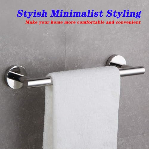 GERZ 12-Inch Hand Towel Holder Modern Towel Ring Hand Towel Bar Towel Hanger Wall Mount, Polished Finish AG1101C30.5-JG - color: Chrome, size: 12 Inch (Pack of 1)