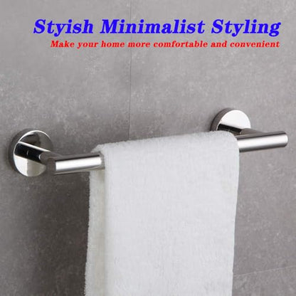 GERZ 12-Inch Hand Towel Holder Modern Towel Ring Hand Towel Bar Towel Hanger Wall Mount, Polished Finish AG1101C30.5-JG - color: Chrome, size: 12 Inch (Pack of 1)