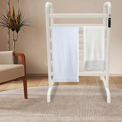 Electric Towel Heater Rack Heated for Bathroom, Freestanding Towel Warmer with Intelligent Temperature Adjustment and Timing, IPX3 Waterproof Electric Heated Towel Rack,12 Aluminum Bars Drying Rack - color: 12 Bars