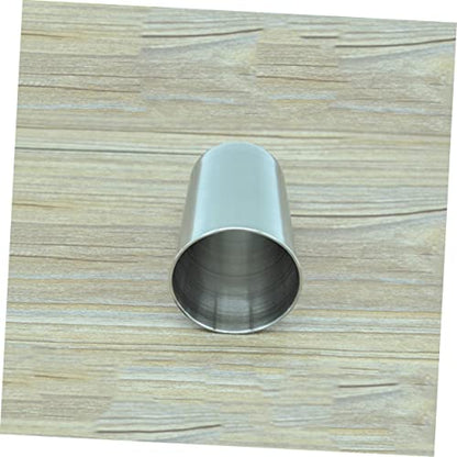 Healifty 2pcs Stainless Steel Tumbler Cup Bathroom Drinking Cups for Water Juice Beer and Easy to Clean Stylish Design for Home and Travel - size: 6X6cm