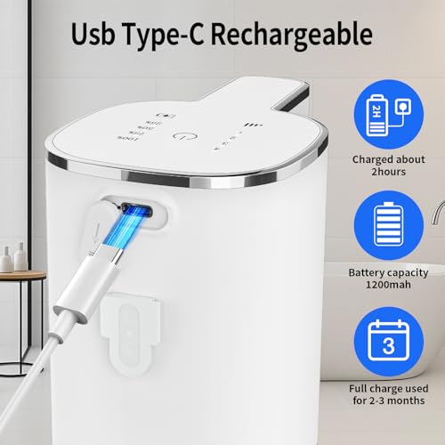 Automatic Liquid Soap Dispenser, Touchless 4 Levels (White, Liquid) | 14.2 oz Capacity, 4 Adjustable Levels, Liquid Hand Soap Dispenser, Kitchen and Bathroom Accessory - color: White, size: Liquid