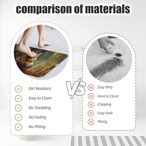 Bathroom Runner Mat Rugs Long,Exotic Dog Wild Animal Art Diatomite Stone Bath Mat Large Absorbent Diatomaceous Earth Mat Non Slip Fast Dry Shower Mat Bathroom Rugs Floor Mat 16x42in - color: Design18