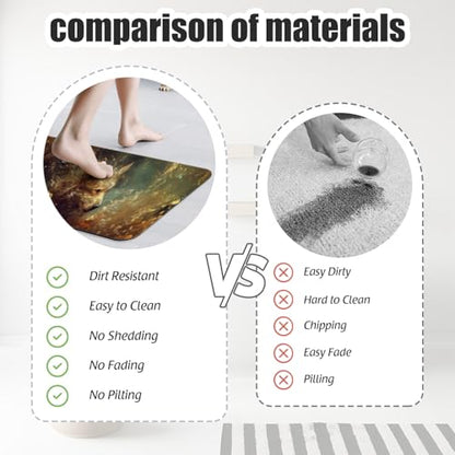 Bathroom Runner Mat Rugs Long,Exotic Dog Wild Animal Art Diatomite Stone Bath Mat Large Absorbent Diatomaceous Earth Mat Non Slip Fast Dry Shower Mat Bathroom Rugs Floor Mat 16x42in - color: Design18