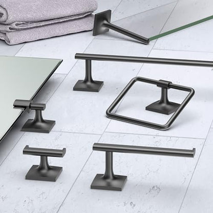 Gatco 5585MX Waterline Single Robe Hook, Wall Mounted Hook for Bathroom Towels & Robes, Matte Black - color: Waterline Matte Black