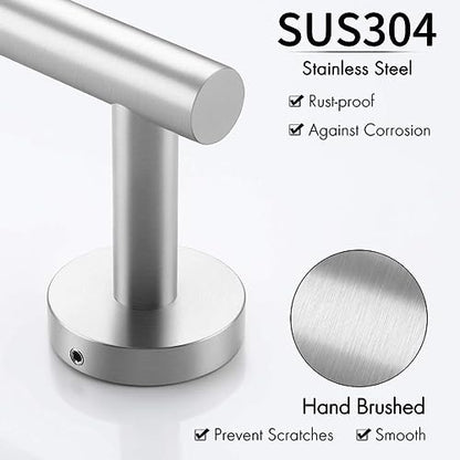 KES 9.6 Inches Hand Towel Bar Bathroom Towel Holder Kitchen Dish Cloth Hanger SUS304 Stainless Steel RUSTPROOF Wall Mount Brushed Steel, Total Length 12 Inch, A2000S30-2 - color: Brushed Grey, size: 12 Inch