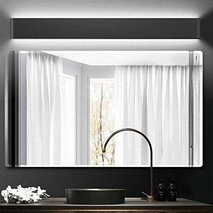 Aipsun 43.3in/40W Modern Black Vanity Light Fixtures LED Black Bathroom Wall Light Up and Down Bathroom Lighting Fixtures White Light 5000K - color: White Light Black, size: 43.3 inch, style: 5000K